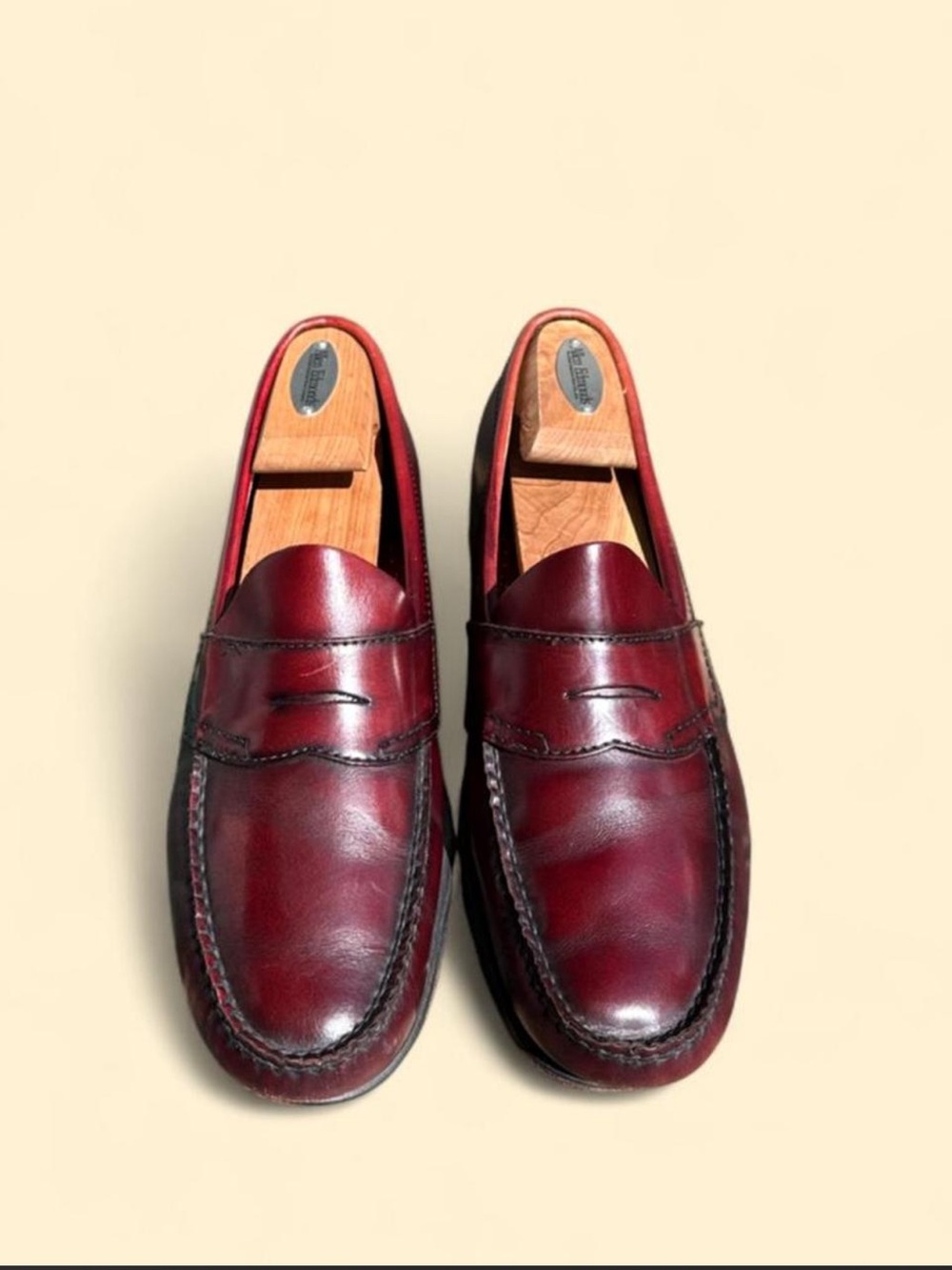 Vintage Burgundy Leather Penny Loafers Oxblood -10C